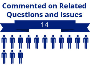 14 citizens commented on related questions or issues