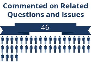 46 citizens commented on related questions or issues