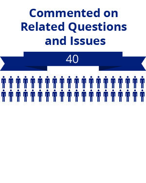 40 citizens commented on related questions or issues