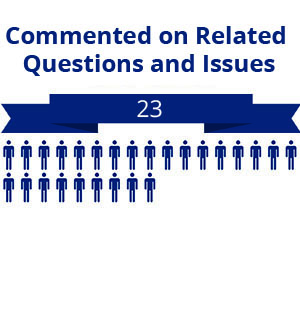 23 citizens commented on related questions or issues