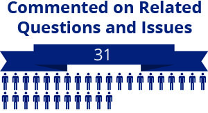 31 citizens commented on related questions or issues